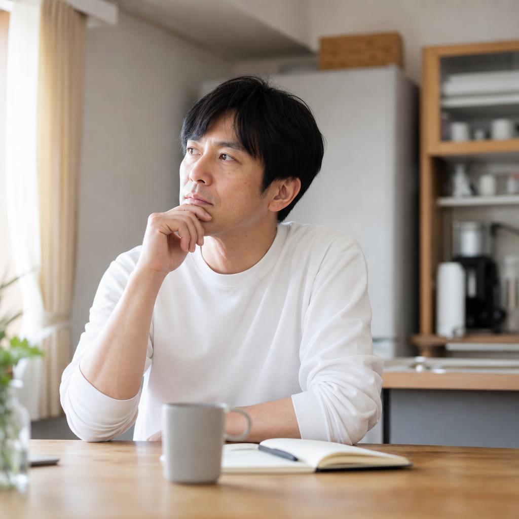 将来を考える人物