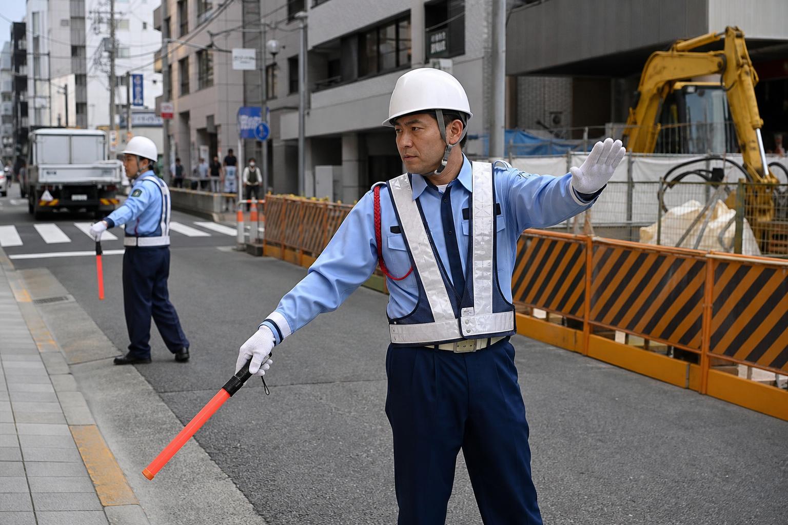 交通誘導の現場